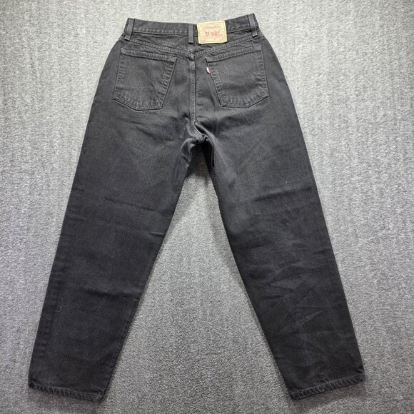 Levis 560 Jeans Womens 12 Black Loose Fit Straight Leg High Rise Denim Classic - Picture 1 of 9